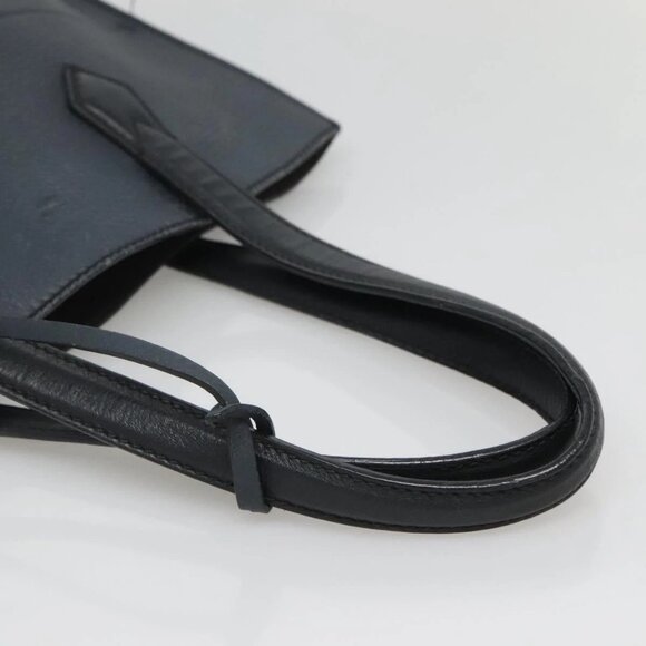 FENDI All In Shopping Tote Bag Leather Navy Auth 141928 - Picture 8 of 16